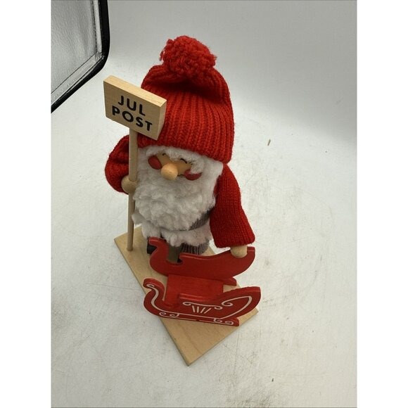 Ljungstroms  Swedish Tomte Santa #8530 Christmas Elf Red Sled Scandinavian - Picture 6 of 6
